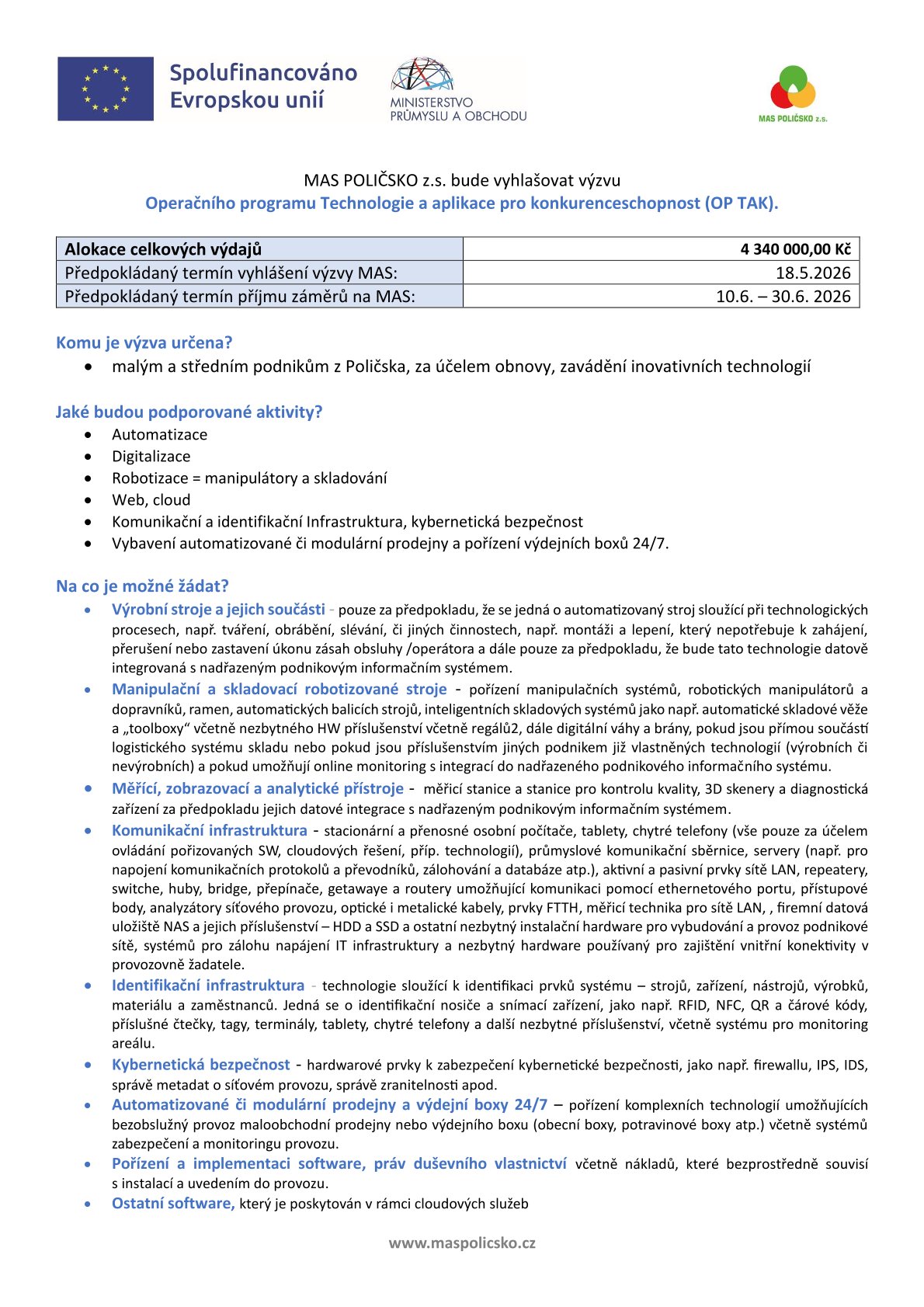 Letak 5 vyzvy OP TAK